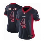 Women's Nike Houston Texans #4 Deshaun Watson Limited Navy Blue Rush Drift Fashion NFL Jersey
