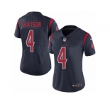 Women's Nike Houston Texans #4 Deshaun Watson Limited Navy Blue Rush NFL Jersey
