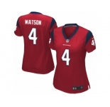 Women's Nike Houston Texans #4 Deshaun Watson Limited Red Alternate NFL Jersey