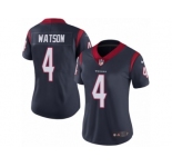 Women's Nike Houston Texans #4 Deshaun Watson Vapor Untouchable Limited Navy Blue Team Color NFL Jersey