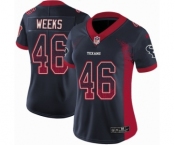 Women's Nike Houston Texans #46 Jon Weeks Limited Navy Blue Rush Drift Fashion NFL Jersey
