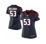Women's Nike Houston Texans #53 Max Bullough Limited Navy Blue Team Color NFL Jersey