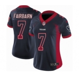 Women's Nike Houston Texans #7 Ka'imi Fairbairn Limited Navy Blue Rush Drift Fashion NFL Jersey