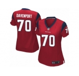 Women's Nike Houston Texans #70 Julien Davenport Limited Red Alternate NFL Jersey