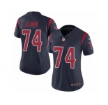 Women's Nike Houston Texans #74 Chris Clark Limited Navy Blue Rush NFL Jersey