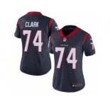 Women's Nike Houston Texans #74 Chris Clark Vapor Untouchable Limited Navy Blue Team Color NFL Jersey
