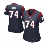 Women's Nike Houston Texans #74 Kendall Lamm Game Navy Blue Team Color NFL Jersey