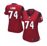 Women's Nike Houston Texans #74 Kendall Lamm Game Red Alternate NFL Jersey