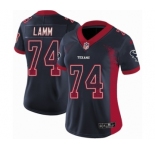 Women's Nike Houston Texans #74 Kendall Lamm Limited Navy Blue Rush Drift Fashion NFL Jersey