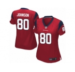 Women's Nike Houston Texans #80 Andre Johnson Limited Red Alternate NFL Jersey