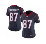 Women's Nike Houston Texans #87 C.J. Fiedorowicz Vapor Untouchable Limited Navy Blue Team Color NFL Jersey
