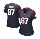 Women's Nike Houston Texans #87 Demaryius Thomas Game Navy Blue Team Color NFL Jersey