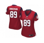 Women's Nike Houston Texans #89 Stephen Anderson Limited Red Alternate NFL Jersey