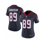 Women's Nike Houston Texans #89 Stephen Anderson Vapor Untouchable Limited Navy Blue Team Color NFL Jersey