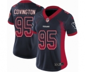 Women's Nike Houston Texans #95 Christian Covington Limited Navy Blue Rush Drift Fashion NFL Jersey