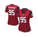 Women's Nike Houston Texans #95 Christian Covington Limited Red Alternate NFL Jersey
