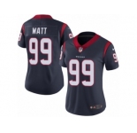 Women's Nike Houston Texans #99 J.J. Watt Vapor Untouchable Limited Navy Blue Team Color NFL Jersey