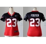 nike women nfl jerseys houston texans #23 arian foster blue-red[nike drift fashion][second version]