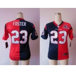 nike women nfl jerseys houston texans #23 foster blue-red[Elite split 10th patch]