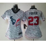 nike women nfl jerseys houston texans #23 foster [fem fan zebra]