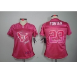 nike women nfl jerseys houston texans #23 foster pink[2012 fem fan]