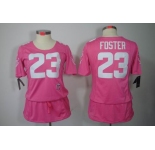 nike women nfl jerseys houston texans #23 foster pink[breast cancer awareness]
