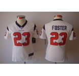 nike women nfl jerseys houston texans #23 foster white[nike limited]