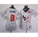 nike women nfl jerseys houston texans #8 schaub[fem fan zebra 10 anniversary]