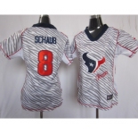 nike women nfl jerseys houston texans #8 schaub[fem fan zebra]