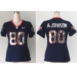 nike women nfl jerseys houston texans #80 a.johnson blue jerseys