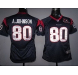 nike women nfl jerseys houston texans #80 a.johnson blue[10th Patch][nike]