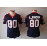 nike women nfl jerseys houston texans #80 a.johnson blue[nike limited]