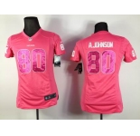 nike women nfl jerseys houston texans #80 a.johnson pink[nike]