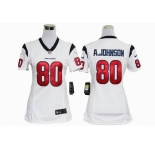 nike women nfl jerseys houston texans #80 a.johnson white[a.johnson][nike]