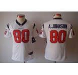 nike women nfl jerseys houston texans #80 a.johnson white[nike limited]