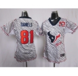 nike women nfl jerseys houston texans #81 daniels[fem fan zebra 10 anniversary]