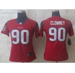 nike women nfl jerseys houston texans #90 clowney red[nike limited][clowney]