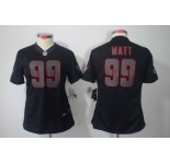 nike women nfl jerseys houston texans #99 watt black[nike impact limited]