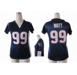 nike women nfl jerseys houston texans #99 watt blue[draft him ii top]