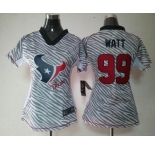 nike women nfl jerseys houston texans #99 watt [fem fan zebra]