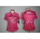 nike women nfl jerseys houston texans #99 watt pink[2012 fem fan]