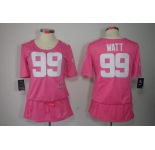 nike women nfl jerseys houston texans #99 watt pink[breast cancer awareness]