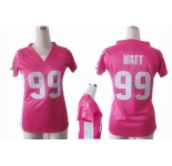 nike women nfl jerseys houston texans #99 watt pink[draft him ii top]