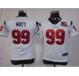 nike women nfl jerseys houston texans #99 watt white[10th patch][nike]