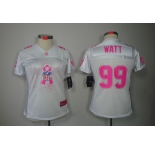 nike women nfl jerseys houston texans #99 watt white[breast cancer awareness fashion]
