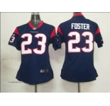 nike womens nfl houston texans #23 foster blue[nike]