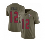 Youth Houston Texans #12 Kenny Stills Limited Olive 2017 Salute to Service Football Jersey
