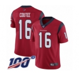Youth Houston Texans #16 Keke Coutee Red Alternate Vapor Untouchable Limited Player 100th Season Football Jersey