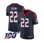 Youth Houston Texans #22 Aaron Colvin Navy Blue Team Color Vapor Untouchable Limited Player 100th Season Football Jersey