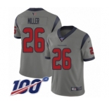 Youth Houston Texans #26 Lamar Miller Limited Gray Inverted Legend 100th Season Football Jersey